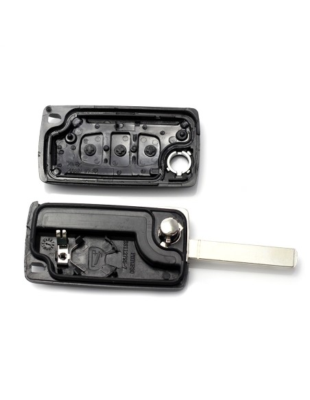|AutoNeo.roCitroen / Peugeot 307 - Carcasa tip cheie briceag cu 3 butoane, lama VA2-SH3, fara suport baterie