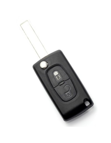 |AutoNeo.roCitroen / Peugeot 407 - Carcasa tip cheie briceag cu 2 butoane, lama HU83-SH2 fara suport baterie