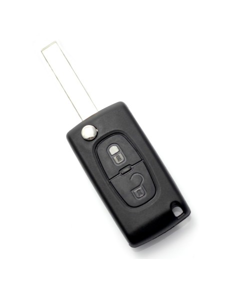 |AutoNeo.roCitroen / Peugeot 407 - Carcasa tip cheie briceag cu 2 butoane, lama HU83-SH2 fara suport baterie