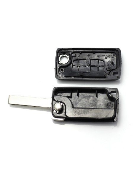 |AutoNeo.roCitroen / Peugeot 407 - Carcasa tip cheie briceag cu 2 butoane, lama HU83-SH2 fara suport baterie