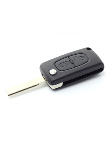 |AutoNeo.roCitroen / Peugeot 407 - Carcasa tip cheie briceag cu 2 butoane, lama HU83-SH2 fara suport baterie