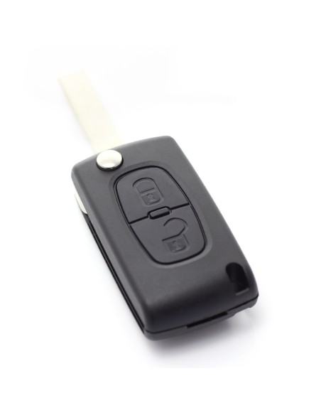 |AutoNeo.roCitroen / Peugeot 407 - Carcasa tip cheie briceag cu 2 butoane, lama HU83-SH2 fara suport baterie