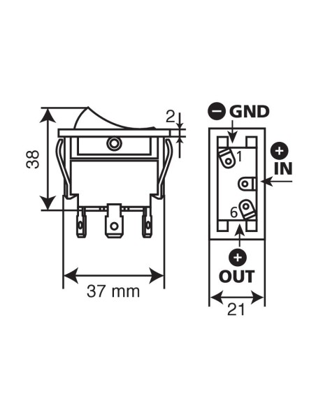 |AutoNeo.roIntrerupator basculant iluminat 12V - 20A