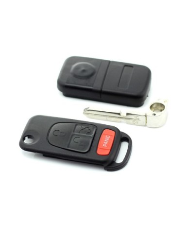 |AutoNeo.roMercedes Benz - Carcasa tip cheie briceag cu 3 butoane, buton panica, lama 4 "piste"