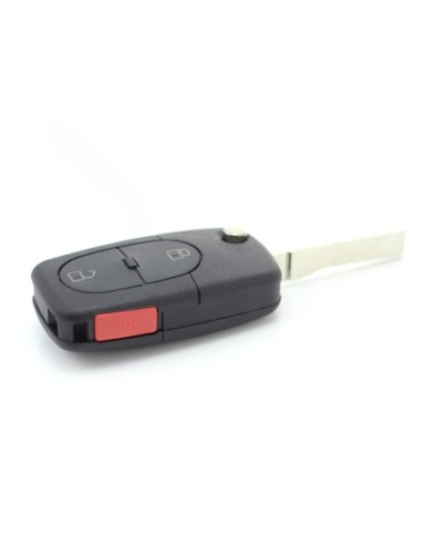 |AutoNeo.roCARGUARD - Audi - carcasa cheie tip briceag, 2+1 butoane, cu buton panica și baterie CR 2032
