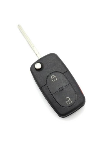 |AutoNeo.roCARGUARD - Audi - carcasa cheie tip briceag, 2+1 butoane, cu buton panica și baterie CR 2032