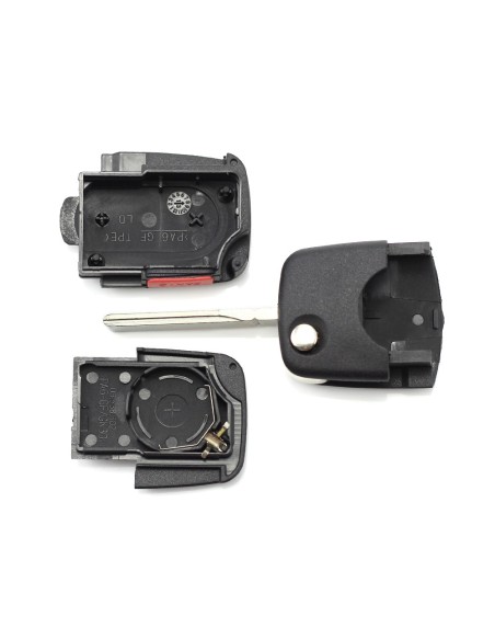|AutoNeo.roCARGUARD - Audi - carcasa cheie tip briceag, 2+1 butoane, cu buton panica și baterie CR 2032