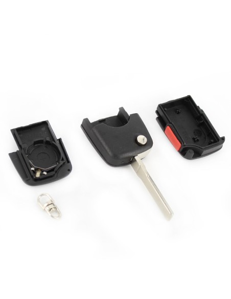 |AutoNeo.roCARGUARD - Audi - carcasa cheie tip briceag, 2+1 butoane, cu buton panica și baterie CR 2032