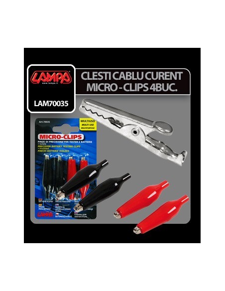 |AutoNeo.roCleme de precizie pentru tester acumulator Micro-Clips 4buc 4,5cm