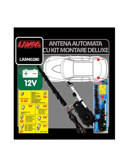 |AutoNeo.roAntena complet automata cu kit montare De-Luxe Lampa 12V