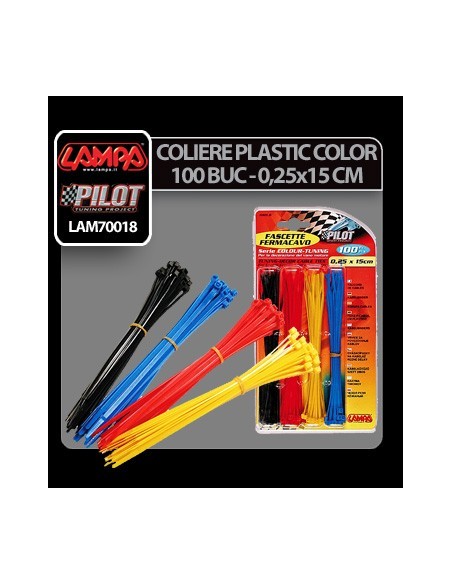 |AutoNeo.roColiere plastic color 100buc - 0,25x15cm