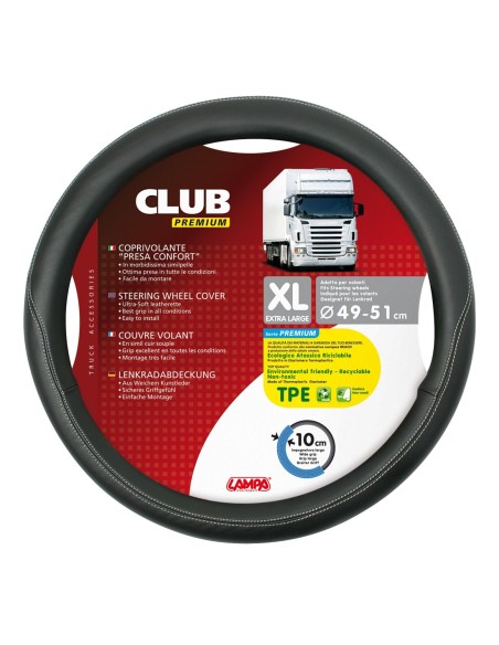 |AutoNeo.roManson volan camion Club premium - XL - Ø 49/51cm - Negru