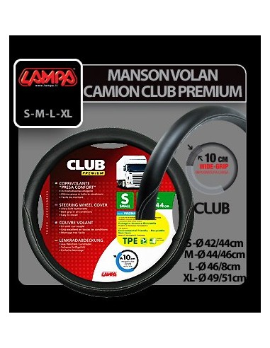 |AutoNeo.roManson volan camion Club premium - XL - Ø 49/51cm - Negru
