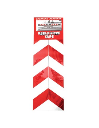 |AutoNeo.roAutocolant reflectorizant dungi 2buc - Rosu/Alb - 5x30cm
