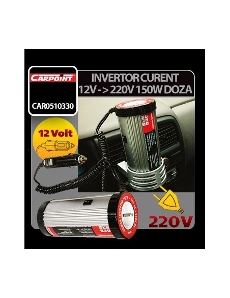|AutoNeo.roInvertor curent de la 12V la 220V 150W tip doza Carpoint