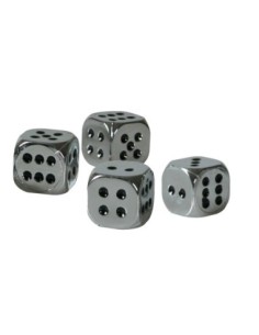 Ornamente capacele valve California-Dices 4buc - Crom