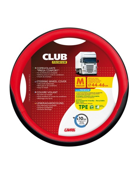 |AutoNeo.roHusa volan camion Club premium - M - Ø 44/46cm - Rosu
