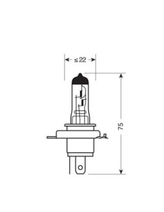 Bec halogen 12V - H4 - 60/55W Cool blue intense P43t 1buc... 2