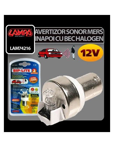 |AutoNeo.roAvertizor sonor mers inapoi cu bec halogen 12V
