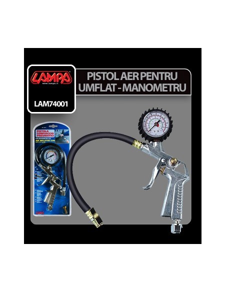|AutoNeo.roPistol aer pentru umflat cu manometru profesional