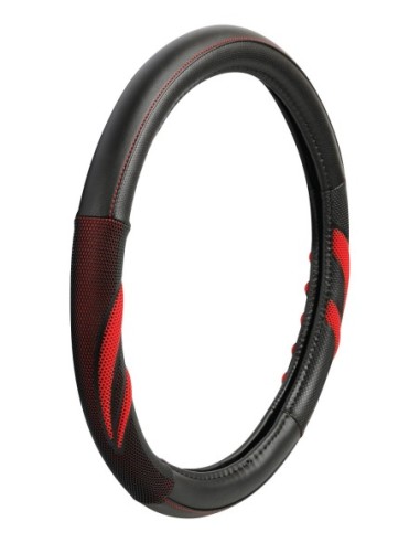 |AutoNeo.roHusa volan imitatie piele Suzuka - M - Ø 37/39cm - Negru/Rosu