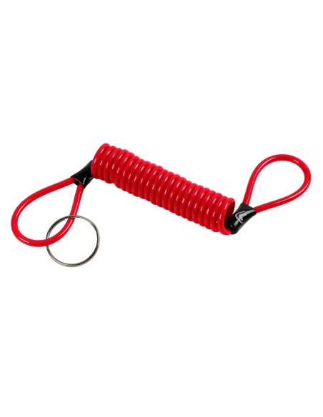 |AutoNeo.roCablu spiralat din otel Safety Reminder - 150cm - Rosu