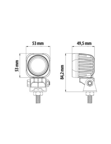 |AutoNeo.roProiector Cyclops-Square 1LED - 9/32V - Profunzime - Alb