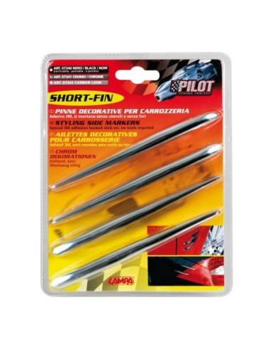 |AutoNeo.roSet aripioare styling exterior Short-Fin 4buc - 140mm - Crom