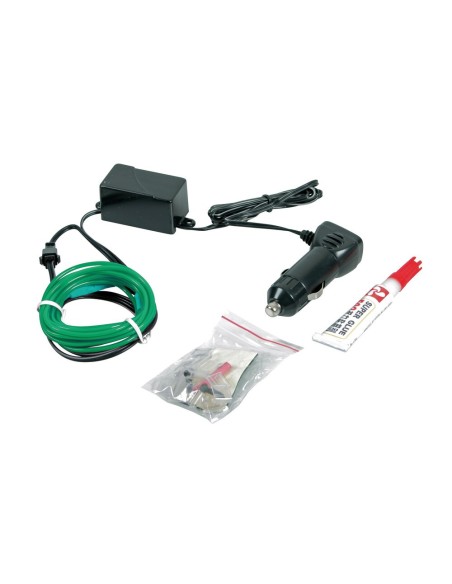 |AutoNeo.roFir luminos EL String-Light 12V - Ø 2,5mm - 200cm - Verde