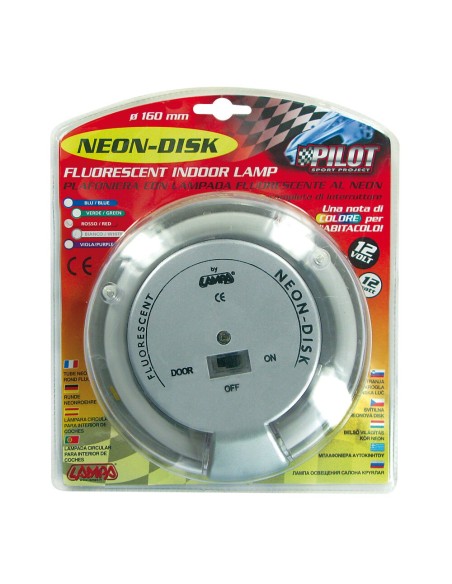 |AutoNeo.roNeon-Disk plafoniera 12V - Rosu
