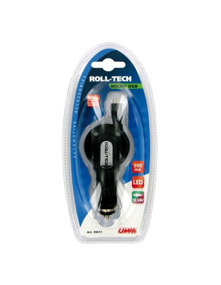 |AutoNeo.roIncarcator auto micro USB Roll-Tech 500mA 12/24V