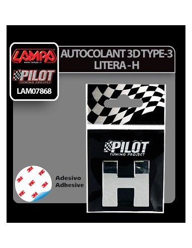 |AutoNeo.roAutocolant 3D crom Type-3 28mm litera - H