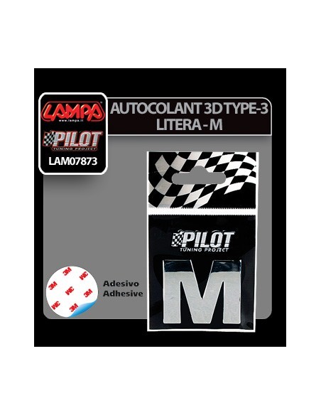 |AutoNeo.roAutocolant 3D crom Type-3 28mm litera - M