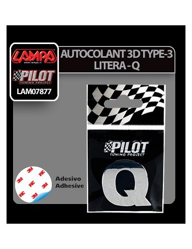 |AutoNeo.roAutocolant 3D crom Type-3 28mm litera - Q