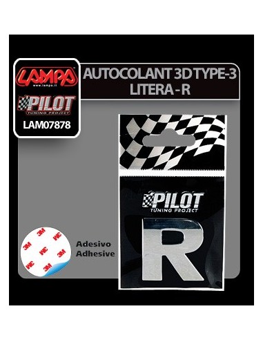 |AutoNeo.roAutocolant 3D crom Type-3 28mm litera - R