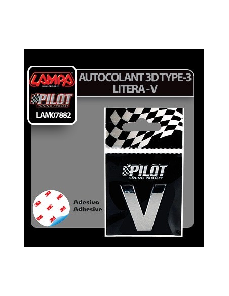 |AutoNeo.roAutocolant 3D crom Type-3 28mm litera - V
