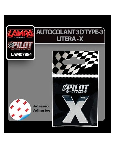 |AutoNeo.roAutocolant 3D crom Type-3 28mm litera - X