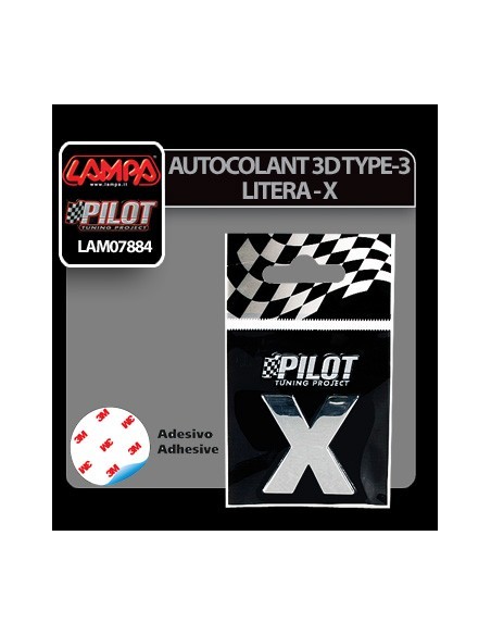 |AutoNeo.roAutocolant 3D crom Type-3 28mm litera - X