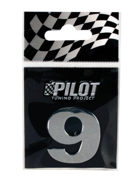 |AutoNeo.roAutocolant 3D crom Type-3 28mm cifra - " 9 "