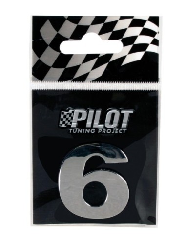 |AutoNeo.roAutocolant 3D crom Type-3 28mm cifra - " 6 "