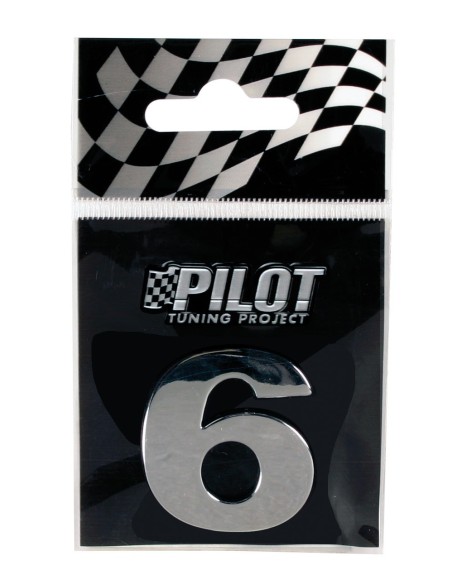 |AutoNeo.roAutocolant 3D crom Type-3 28mm cifra - " 6 "