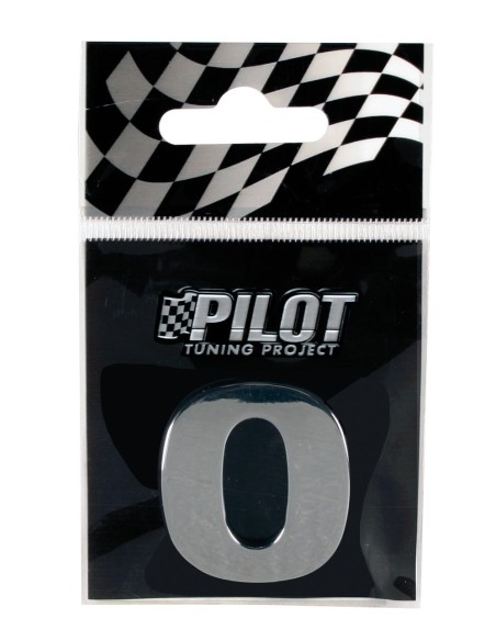 |AutoNeo.roAutocolant 3D crom Type-3 28mm cifra - " 0 "