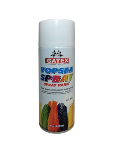 Vopsea acrilica spray 450ml Top Gatex - Alb mat
