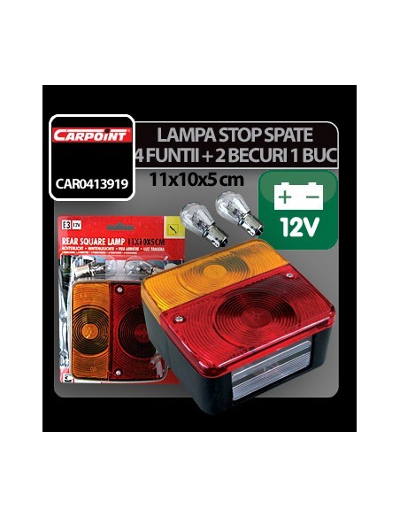 |AutoNeo.roLampa stop spate cu 4 functii + 2 becuri 11x10x5cm 1buc. - 12V
