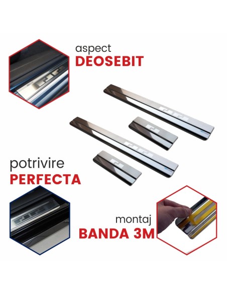 |AutoNeo.roProtectii inox praguri usi Volkswagen T-Cross, caroserie SUV, fabricatie 04.2019 - prezent 1