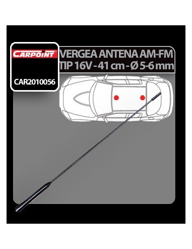 |AutoNeo.roVergea antena tip V16 AM/FM Carpoint - 41cm - Ø 5-6mm