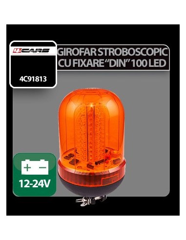 |AutoNeo.roGirofar stroboscopic galben cu fixare DIN 100LED - 12/24V