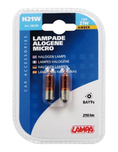 |AutoNeo.roBec halogen 12V 21W semnalizare BAY9s asim 2buc - Portocaliu