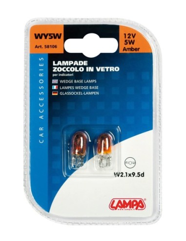 |AutoNeo.roBec 12V - WY5W - 5W Semnalizare galben soclu sticla W2,1x9,5d 1buc Lampa