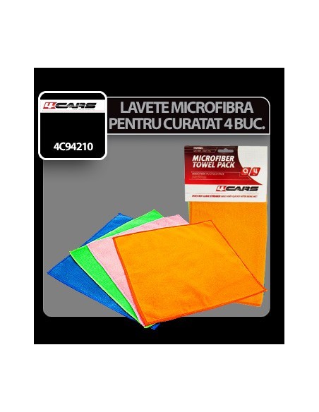 |AutoNeo.roLavete microfibra pentru curatat 30x30cm 4buc 4Cars
